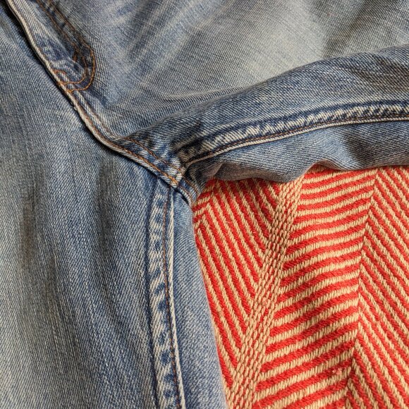 Mid Rise Levi's Flare Orange Tab Jeans - Picture 6 of 7